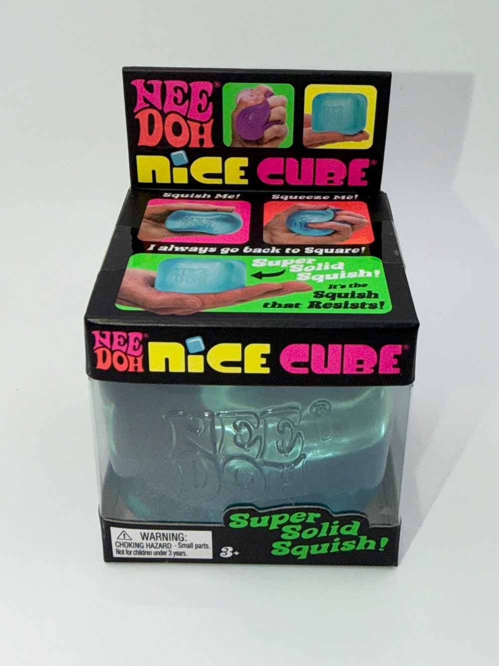 Authentic Needoh nice cube fidget toy blue squeeze toy viral sensory play toyNEW